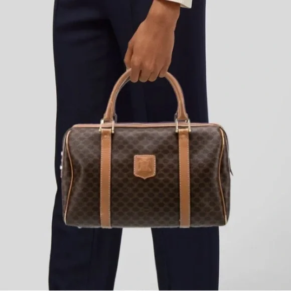 Celine Vintage Macadam Boston Bag w/Dust Bag - Picture 5 of 5